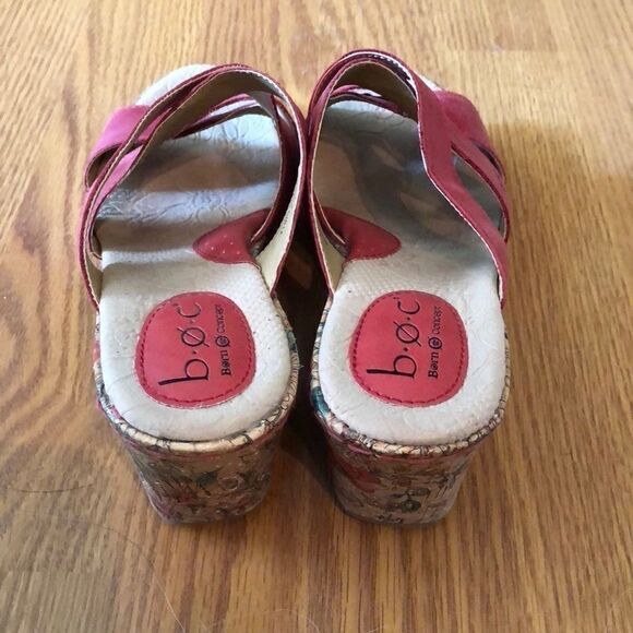 Boc red leather wedges sz 39 - Picture 5 of 7